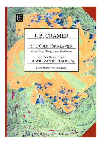 J.b. Cramer: 21 Etuden Fur Klavier Nebst Fingerubungen Von B