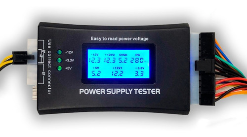 Testador De Fonte Digital Atx Sata Ide Fonte Tester