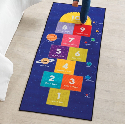Tapete Kids Betterware Código 22344 Color Azul Avión