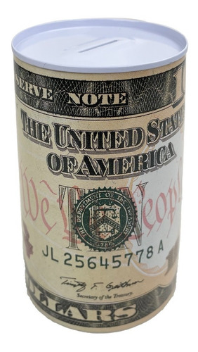 Imagen 7 de 9 de Set 5 Alcancía Metálica Ahorro Diseño Dólar Varios Tamaño 64