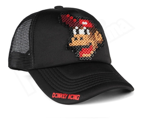 Gorra Donkey Kong - Diddy - Pixel Art 3d Retro