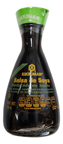 Salsa de Soya Kikkoman Reducida en Sodio 148ml
