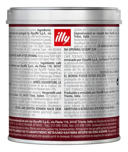Illy Café Molido Tueste Intenso 125g