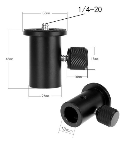Soporte De Luz Para Cámara Cabezal Convertidor 18 Mm