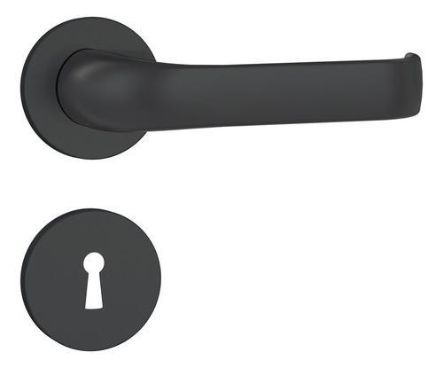 Fechadura Porta Interna Stam 813/37 Roseta Redonda Preto