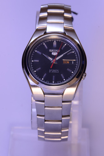Reloj Seiko 5 Snk607 Autentico Japones Automático Plateado Plateado Negro