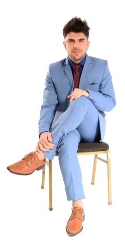 Imagen 2 de 2 de Saco Blazer Celeste