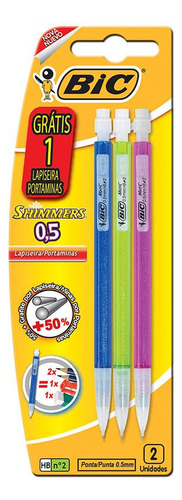 Lapiseira 0.5 Mm Shimmers - Com 3 Unidades - Bic