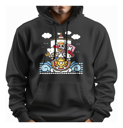 Sudadera One Piece Colaboracion Con Hello Kitty