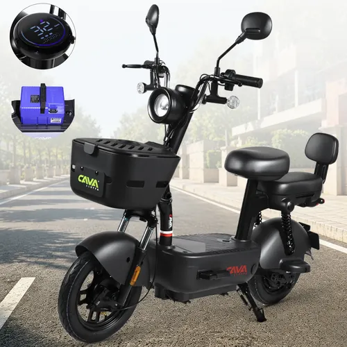 Bicicleta Elétrica Cavalletta C3 Removível Lítio 75km 800w Preto