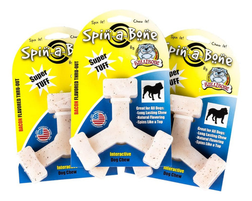 Juguete Masticable De Nylon Para Perros Bullibone Spin-a-bon