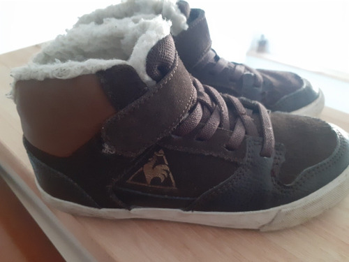 Zapatillas Lecop Botitas Con Corderito - Marrones - Talle 27