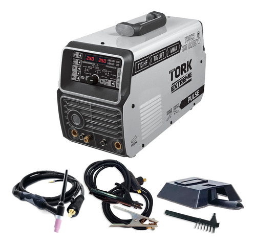 Máquina de soldaSoldadora Super Tork Extreme Touch 250 T - cinza/preto 220V