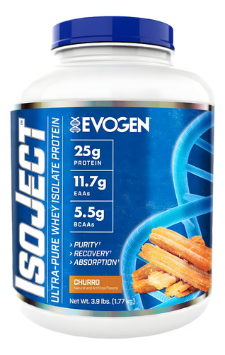 Proteína Evogen Isoject Isolatada 4lbs - Sabor Churro Churro