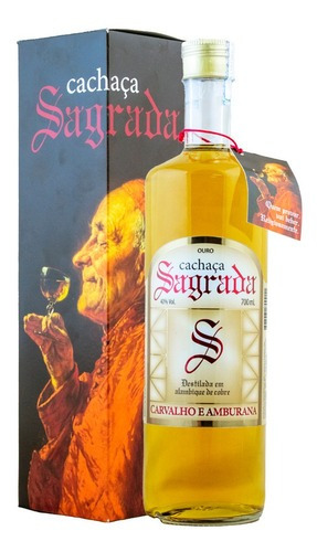 Cachaça Sagrada Carvalho E Ambura Herança 700ml