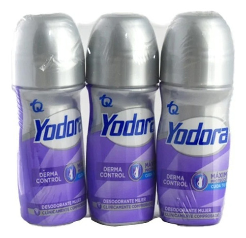 Desodorante Yodora Mini Rollon Derma Control X 3 Unidades