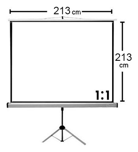 Telon Con Tripode 213x213cm, Mecanismo Retractil