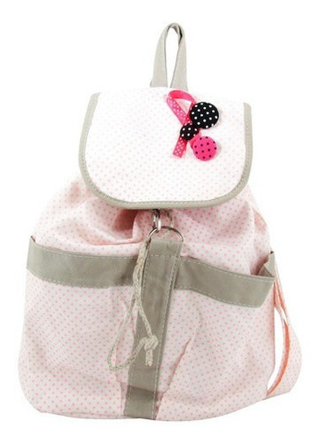 Bolso Morral Escolar Con Estampado De Puntitos