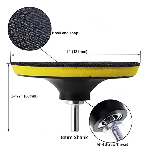 2pcs 5 Inch Hook And Loop Backing Pad Sanding Holder Po...