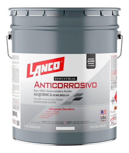 Anticorrosivo Industrial Gris 5gl Lanco