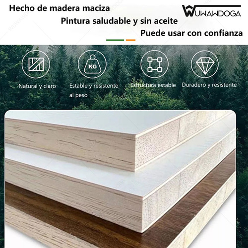 Tocador Madera Con Espejo Luz Melamina