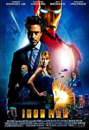 Pósters  Iron Man 1 - 2008 - 120x85 Cm - Nuevos