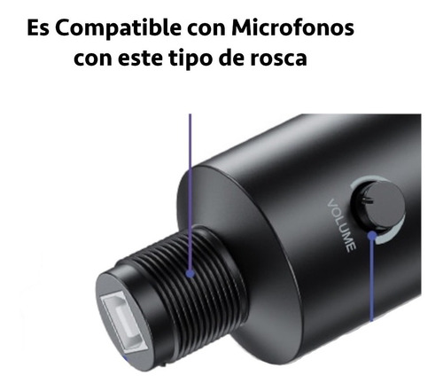 Imagen 3 de 10 de Tripode Para Microfono Soporte De Mesa Con Ajuste A Rosca