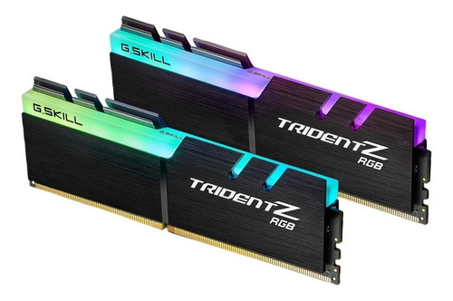 Memoria RAM Trident Z RGB gamer color negro 64GB 2 G.Skill F4-3600C18D-64GTZR