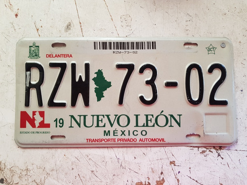 Placa Mexicana Del Estado De Nuevo Leon 2011