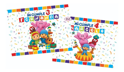 Lona Decorativa Fiesta Pocoyo Y Sus Amigos 2mt X 1.50mt