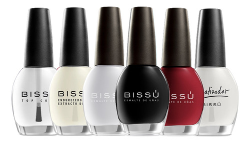 Kit Colección 6 Piezas Esmalte Uñas Mini 5ml Bissú