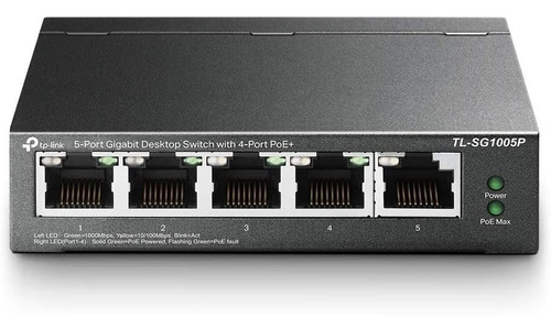 Switch Tp-link Tl-sg1005p 5 Puertos Gigabit  4 Puertos Poe 