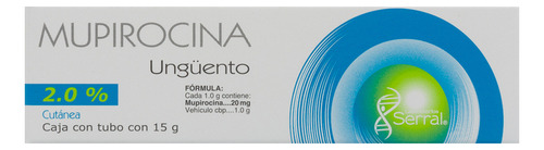 Mupirocina SERRAL Mupirocina Crema 2% Tubo C/15 Gr - Serral, s.a. de c.v.