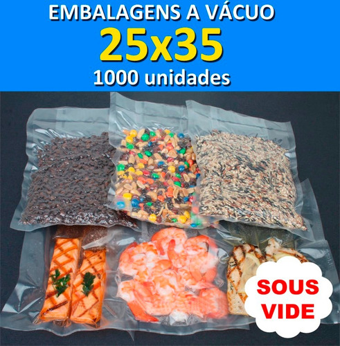 Embalagens Sous Vide 25x35 - 1000 Unidades