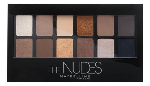 Paleta De Sombras The Nudes Maybelline 12 Tonos Efecto Mate