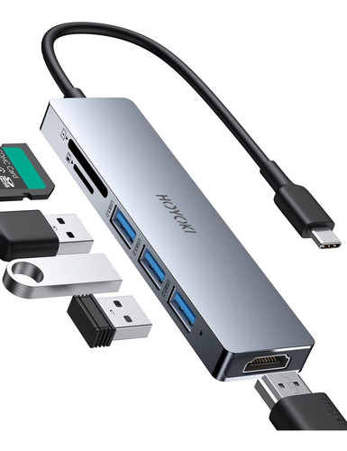 Adaptador De Concentrador Usb C, Concentrador Tipo Usb 3.0