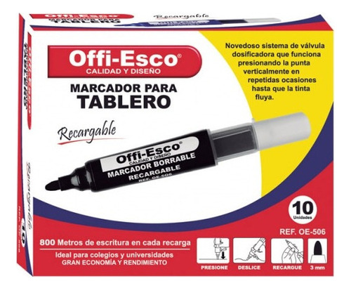 Marcador Borrable Recargable Para Tablero Oe-506