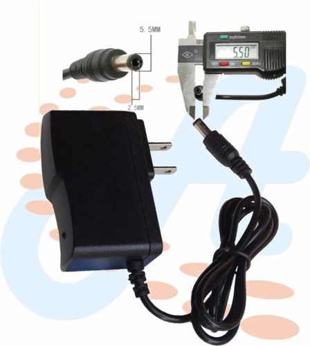 Imagen 2 de 3 de Adaptador Cargador Corriente 9v 1a 5.5mmx2.5mm Para Router