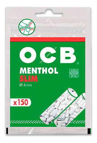 Filtro Ocb Slim Menthol Pack De 10 / Ambienteyaromas