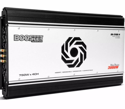 Módulo Booster Ba-2100.4 3000ws 4 Canais Mosfet 1500 Rms