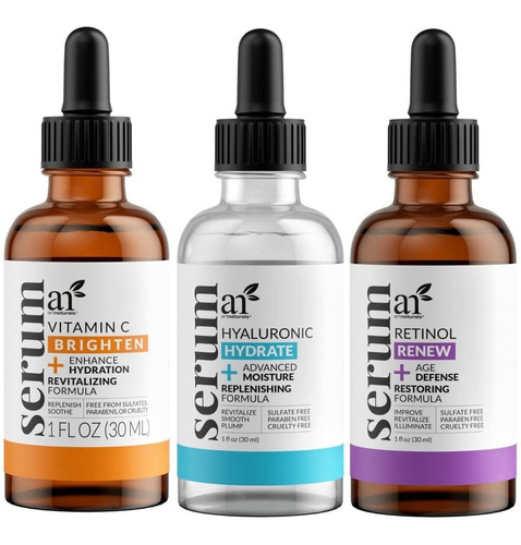 Kit Cuido Facial Ácido Hialurónico+vit C+retinol Artnaturals