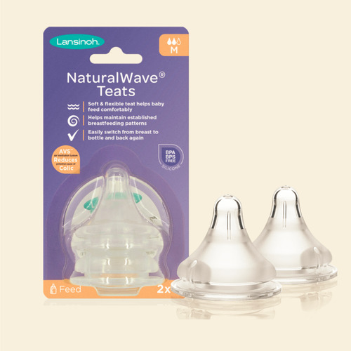 Tetina Mamila Lansinoh Momma Natural Wave Flujo Medio 2 Pz