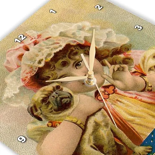 Impresión 3drose De La Chica Victoriana Que Sostiene Pug Dog