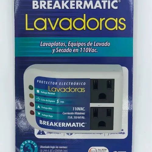 PROTECTOR PARA LAVADORAS 110V 10A BREAKERMATIC