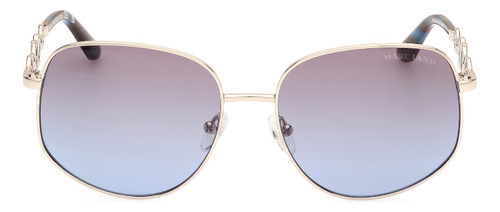 Lentes De Sol Dorado Degradé Guess By Marciano Gm0000332w