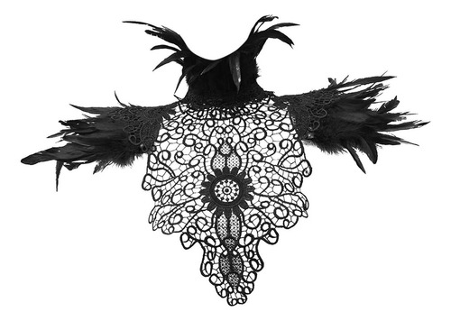 Chal De Plumas Artificiales, Poncho, Capa, Disfraz De