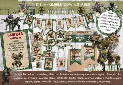 Kit Imprimible   Fiesta De Call Of Duty