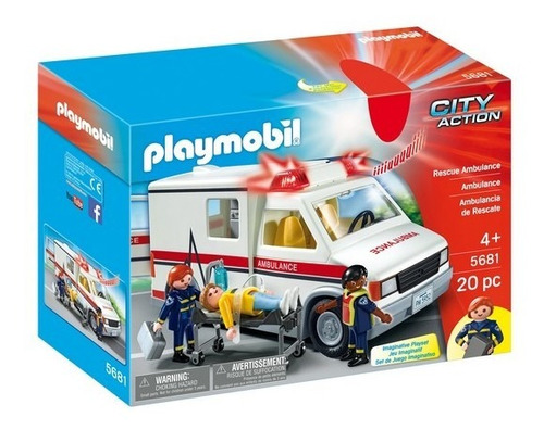 Playmobil City Life Ambulancia Luz Y Sonido Tm1 5681 Ttm