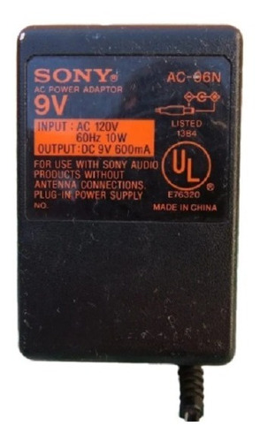 Transformador Sony Original 9 V 600 Ma Ac 96 N 110 V Exc Est