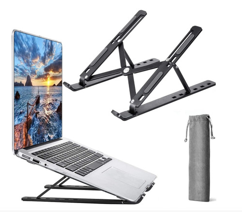 Soporte para Laptop, Base Refrigerante Computadora Ajustable con Múltiples Ángulos, Soporte Laptop Portátil y Plegable, Base Ergonomico para Laptop y Tabletas